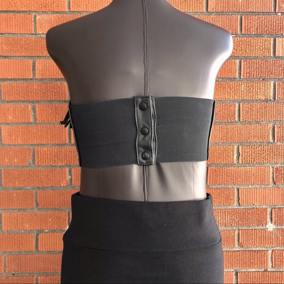 1980s IOU Leather Bodice with Fringe - Picture 4 of 12